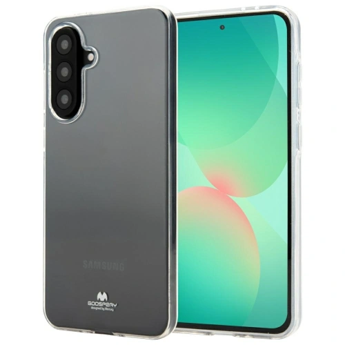 Etui Mercury Jelly Clear w przezroczystym kolorze, idealne dopasowane do Samsung Galaxy A56, wykonane z elastycznego materiału TPU.