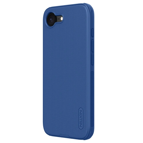 Nillkin Super Frosted Shield Pro case in blue, ideal for Apple iPhone 16e.