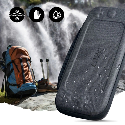 Widok etui Tech-Protect zamkniętego, doskonałego do przechowywania Nintendo Switch 2.