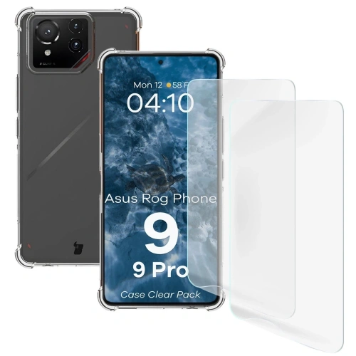 Elastyczne etui Bizon Case w przezroczystym kolorze, idealne do Asus ROG Phone 9.