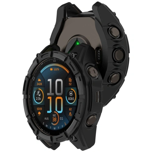 Tech-Protect Defense Air case in black, ideal for protecting the Garmin Fenix 8 47mm smartwatch.