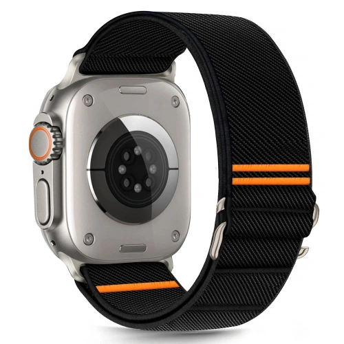 Uniwersalny pasek nylonowy Tech-Protect w kolorze czarnym do Apple Watch 6/7/8/9/10/SE / Ultra 1/2 44/45/46/49mm
