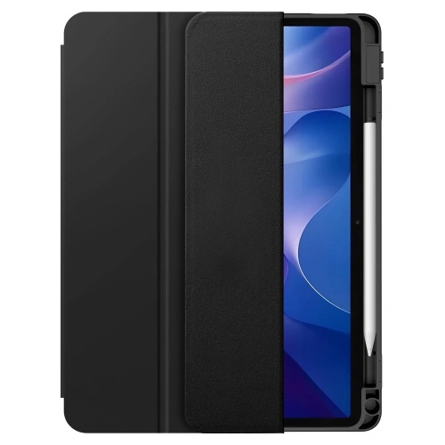 Etui Tech-Protect SmartCase na Xiaomi Redmi Pad 2 11.0 w kolorze czarnym, wykonane z miękkiego silikonu dla maksymalnej ochrony.
