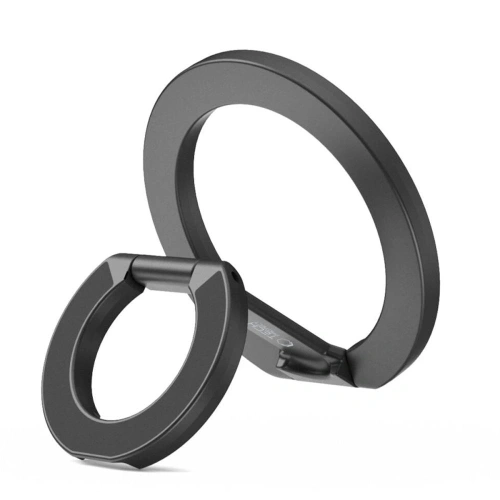Uchwyt magnetyczny na palec Tech-Protect MMR400 w kolorze czarnym, wykonany z lekkiego aluminium.