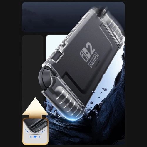 Przezroczyste etui Supcase Crystal Case, które zapewnia widoczność oryginalnego wyglądu konsoli.