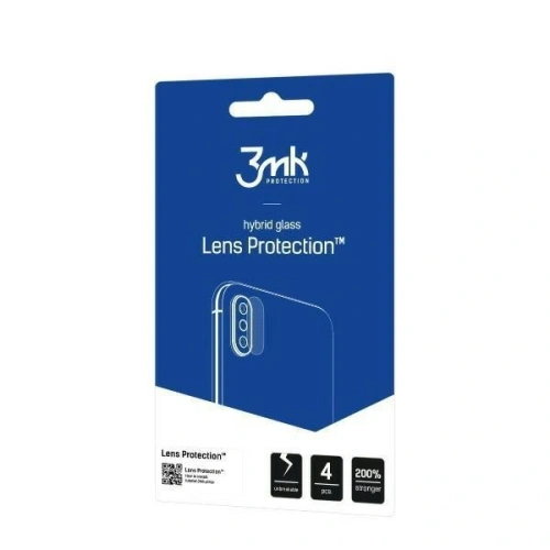 Szkło hybrydowe 3MK Lens Protection Pro na obiektyw aparatu Samsung Galaxy A36/A56 5G, odporne na zarysowania, czarne.