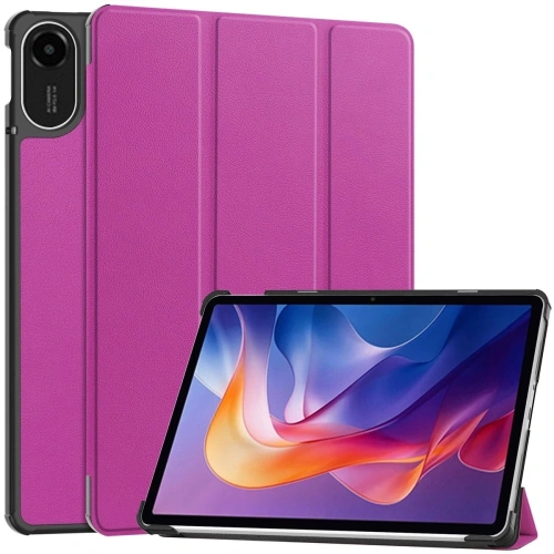 Etui z klapką Bizon Case Tab Croc w fioletowym kolorze, idealne do Xiaomi Redmi Pad 2.