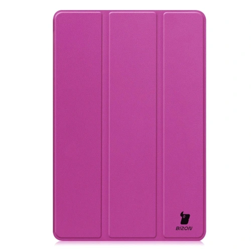 Etui Bizon Case Tab Croc w fioletowym kolorze, z klapką dla lepszej ochrony.