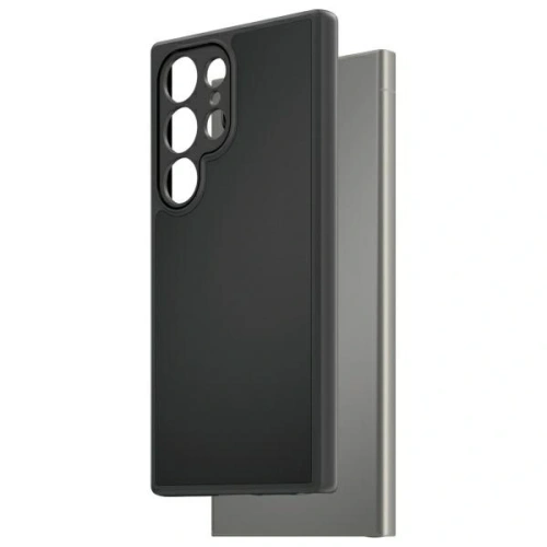 Etui PanzerGlass HardCase in Schwarz, perfekt angepasst an das Samsung Galaxy S24 Ultra.