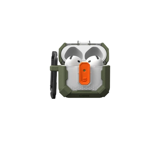 Etui UAG Urban Armor Gear na Apple AirPods 4, pokazujące jego smukły design.