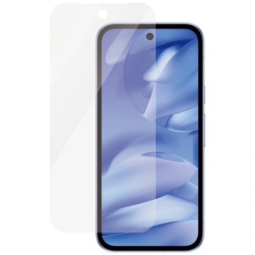 Sticla securizată PanzerGlass Ultra-Wide Fit pentru Google Pixel 9a, care arată durabilitatea și construcția sa subțire.