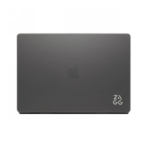 ZAGG Hardshell protective case in smoke color, perfectly fitted for MacBook Pro 16
