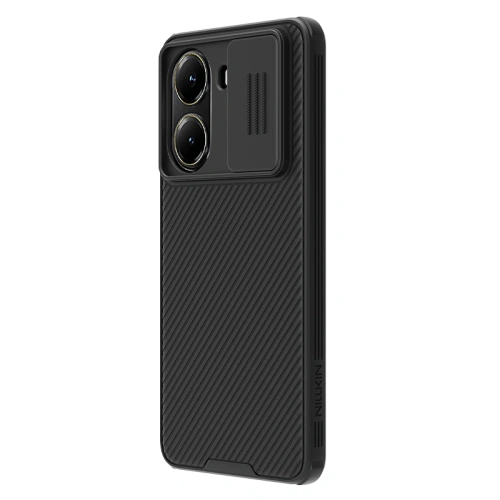 Etui Nillkin Camshield Pro Magnetic w kolorze czarnym, idealnie dopasowane do Xiaomi Poco X7 Pro.