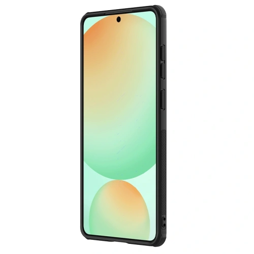 Zbliżenie na etui Nillkin, ukazujące precyzyjne wycięcia na porty.