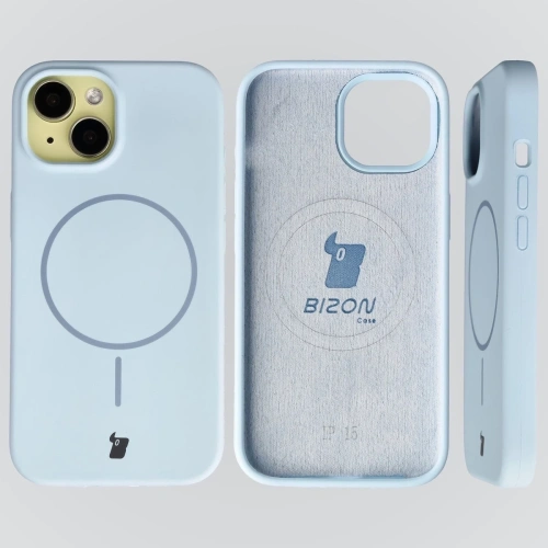 Husă din silicon cu inel magnetic Bizon Soft Case Magnetic pentru Apple iPhone 15 bleu - imagine 5