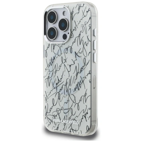 Etui Karl Lagerfeld IML w kolorze białym, idealne do Apple iPhone 16 Pro.