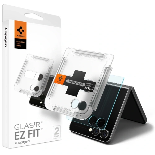 Szkło hartowane Spigen Glas.tr ez Fit HD do Samsung Galaxy Z Flip 7 w opakowaniu 2 sztuki