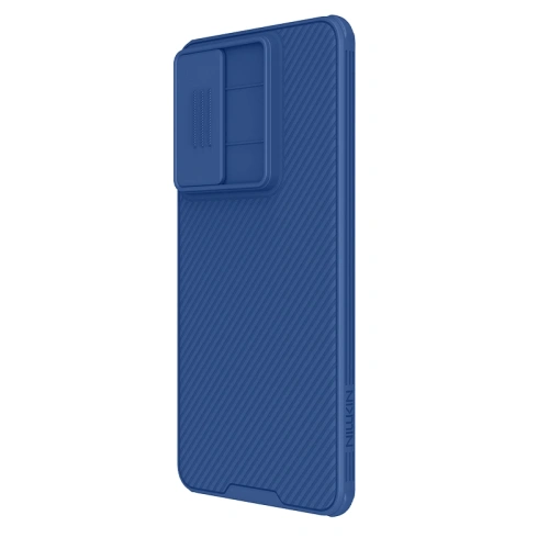 Etui Nillkin Camshield Pro w kolorze niebieskim, idealnie dopasowane do Samsung Galaxy S25 Edge.