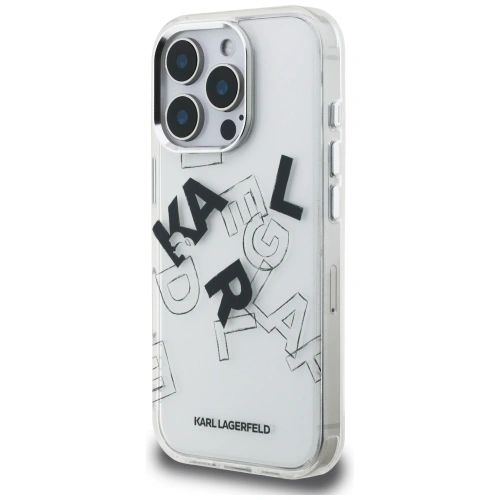 Etui Karl Lagerfeld IML Sketched Graphic w przezroczystym kolorze, idealne dla Apple iPhone 16 Pro.