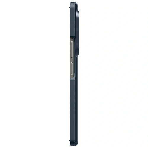 Granatowe etui Spigen Tough Armor Pro w stylowym ujęciu na białym tle