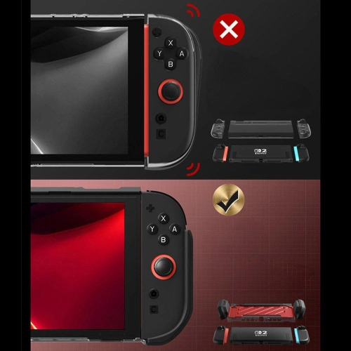 Etui Supcase na Nintendo Switch 2, prezentujące wycięcia na porty i przyciski.