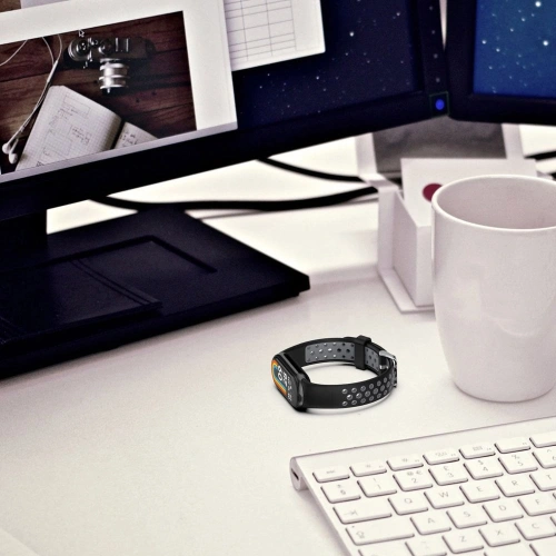 Brățara Tech-Protect IconBand cu detalii galbene, compatibilă cu Xiaomi Smart Band 8/9/10.