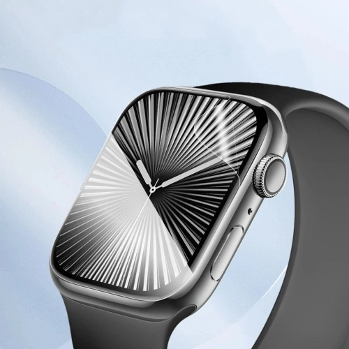 Hydrogel-Folie Tech-Protect Hydro Flex+ für Xiaomi Smart Band 8, 9, 10, die perfekte Anpassung am Armband zeigt.