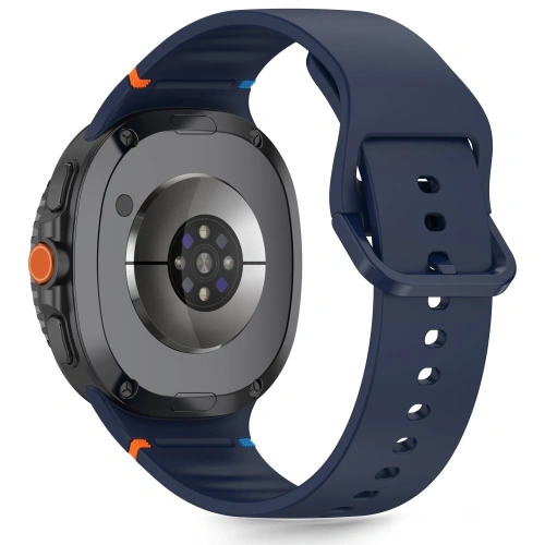 Tech-Protect Silicone Armband in navy blue, ideal für Samsung Galaxy Watch 8 und Classic 40/44/46mm.