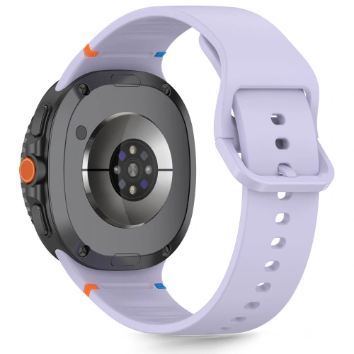 Brățara Tech-Protect Silicone în culoarea mov elegant, ideală pentru Samsung Galaxy Watch 8.