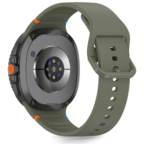 Pasek Tech-Protect Silicone w kolorze army green, idealny do Samsung Galaxy Watch 8.