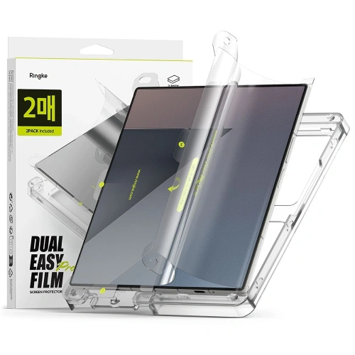 Folia hydrożelowa Ringke Dual Easy Pro do Samsung Galaxy Z Fold 7 w przejrzystym wykończeniu.
