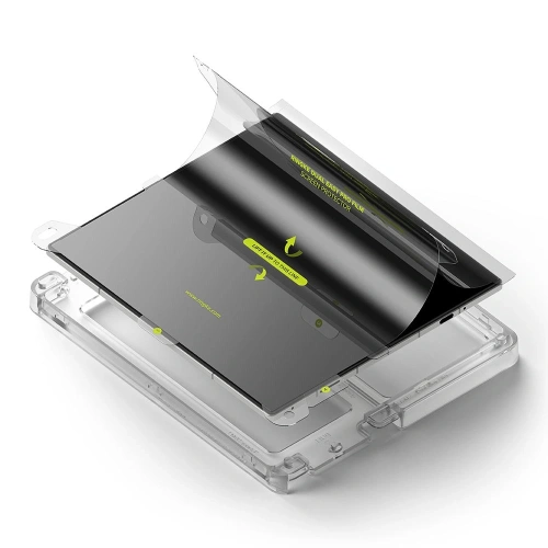 Proces aplikacji folii hydrożelowej Ringke z zestawem akcesoriów do łatwego montażu.