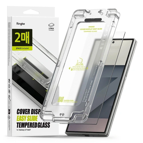 Szkło hartowane Ringke Cover Display Easy Slide do Samsung Galaxy Z Fold 7 w przezroczystej wersji.