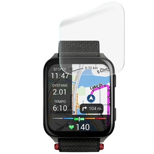 Set von Schutzfolien Bizon Glass Watch für Garmin Venu X1, perfekte Passform.