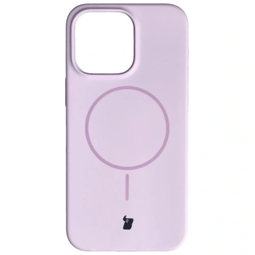 Husa din silicon Bizon Soft Case Magnetic în culoare lila deschis pentru iPhone 15 Pro Max