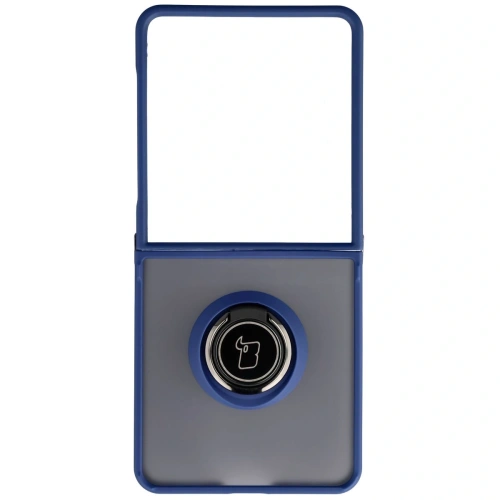 Zbliżenie na etui z uchwytem na palec, prezentujące jego hybrydową konstrukcję.