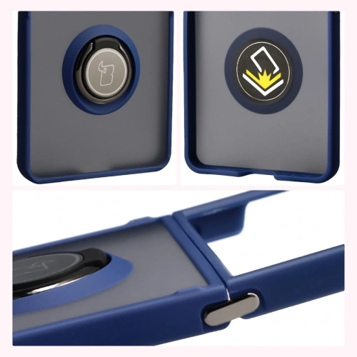 Etui Bizon Case zamontowane na Samsung Galaxy Z Flip7, pokazujące dopasowanie do telefonu.