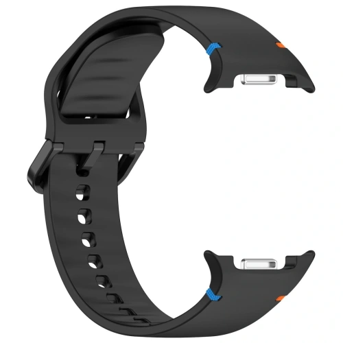 Brățara din silicon neagră Bizon Strap cu un design elegant, ideală pentru utilizatorii activi.