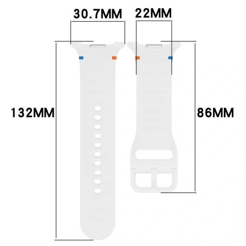 Silikonowy pasek Bizon Strap w kolorze białym do Samsung Galaxy Watch 8