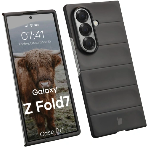 Pancerne etui Bizon Case Tur w kolorze czarnym dla Samsung Galaxy Z Fold7
