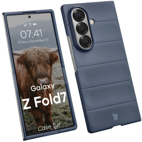 Pancerne etui Bizon Case Tur w kolorze granatowym, idealne dla Samsung Galaxy Z Fold7