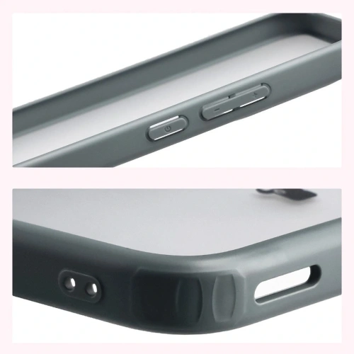 Hülle Bizon Case Angelo mit installiertem Xiaomi POCO F7 in halbtransparentem Farbton.