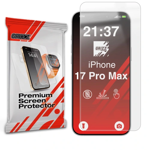 Folia matowa GrizzGlass PaperScreen na ekranie iPhone 17 Pro Max, idealna do ochrony przed zarysowaniami.