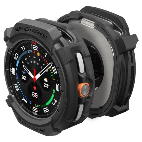 Etui Spigen Rugged Armor w kolorze matowym czarnym do Samsung Galaxy Watch 8 Classic