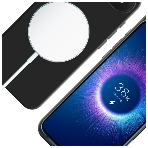 Widok etui 3MK Hardy z tyłu, z wyraźnym logo i designem w kolorze grafitowym