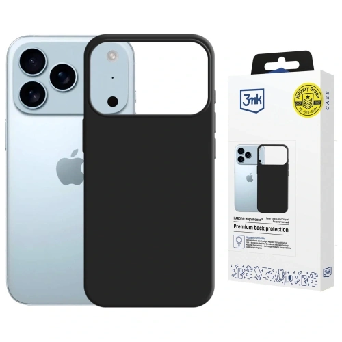 Etui 3MK Hardy MagSilicone w kolorze grafitowym, idealne dla Apple iPhone 17 Pro Max.