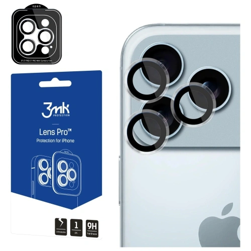 Szkło hybrydowe 3MK Lens Protection Pro na obiektywie iPhone'a 17 Pro, przezroczyste