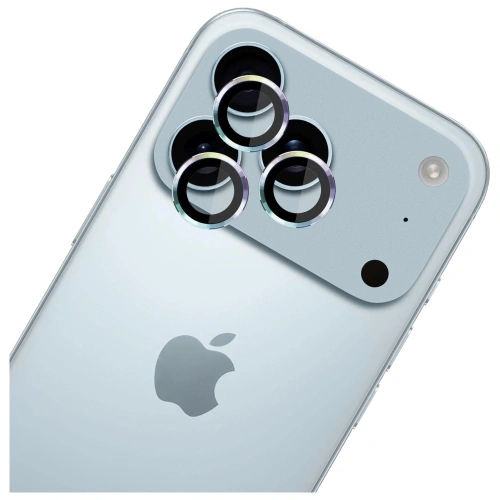 Szkło hybrydowe 3MK zamontowane na obiektywie aparatu iPhone 17 Pro