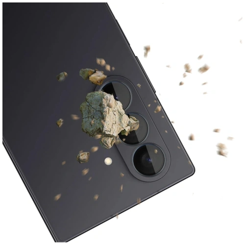 Zdjęcie szkła hybrydowego do smartfona Samsung Galaxy Z Fold7, prezentujące czarny kolor i precyzyjne dopasowanie do obiektywu