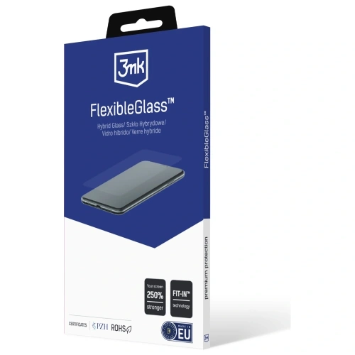 Zestaw do nakładania szkła hybrydowego 3MK FlexibleGlass na Motorola Moto G55 5G, zapewniający ochronę ekranu.